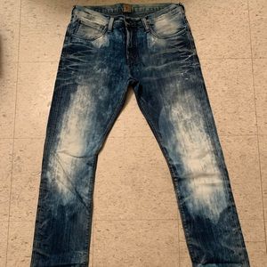 Faded Blue & White Prps Jeans